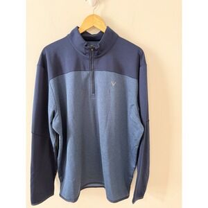 Callaway Opti-Dri Men's XL Quarter Zip Pullover Blue Golf Performance Top‎
